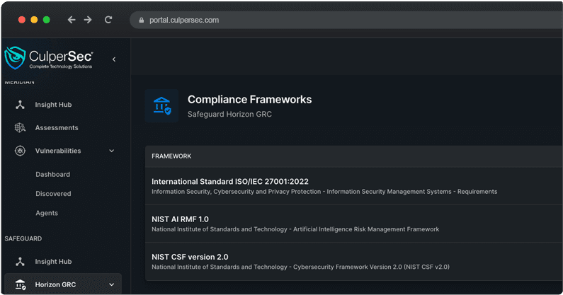 Safeguard governance and compliance suite